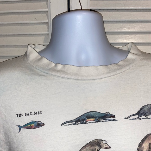 Vintage (The Far Side) - The Evolution Of Man T-Shirt 1992 Size XL - Picture 4 of 9